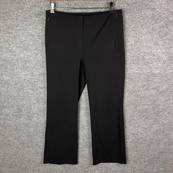 Lululemon Black Athleisure Activewear Pants Side Pockets Womens Size 14 - Picture 1 of 9